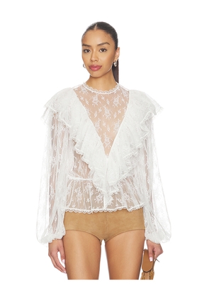 Ronny Kobo Talia Blouse in Ivory. Size S. Also in XS, M, L.
