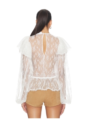Ronny Kobo Talia Blouse in Ivory. Size S. Also in L, M, XS.