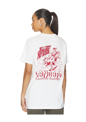 Sendero Provisions Co. All Giddy No Woah Tee in White. Size XS. Also in S, M, L, XL/1X.