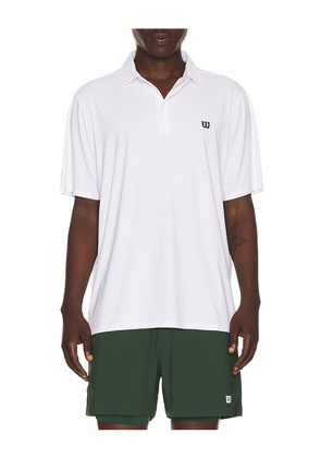 Wilson League Polo in White. Size S. Also in M, L, XL/1X.