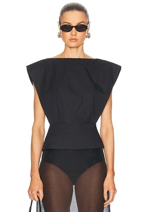 EAVES Lana Top in Black - Black. Size XS (also in XXS, S, M, L, XL).