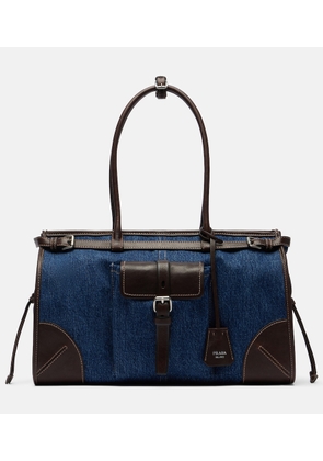 Prada Prada Bonnie Large denim shoulder bag