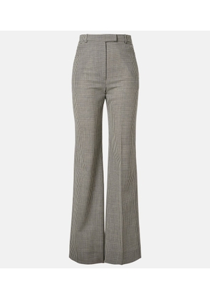 McQueen Gingham wool wide-leg pants