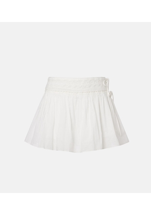 Posse Danielle lace-trimmed cotton skort