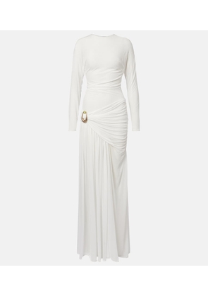 Christopher Esber Stone Pin draped jersey gown