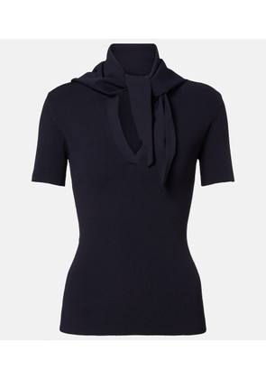 Max Mara Scarf-detail knitted top