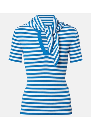 Max Mara Striped scarf-detail knitted top
