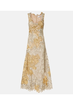 Oscar de la Renta Guipure lace cocktail dress