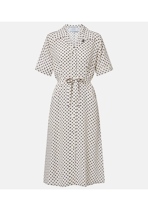 Prada Polka-dot silk shirt dress