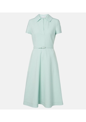 Oscar de la Renta Belted wool-blend midi dress