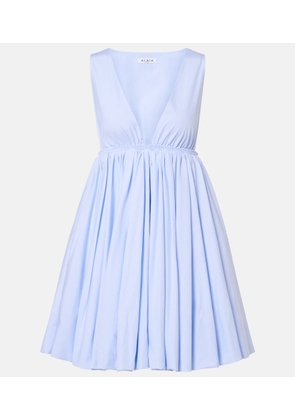 Alaia Striped cotton poplin minidress