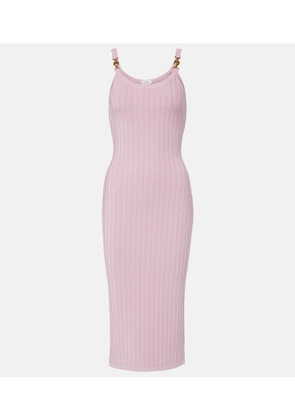 Versace Medusa ribbed-knit midi dress