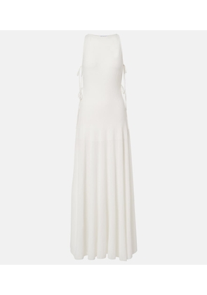 Alaia Cotton-blend crepe maxi dress
