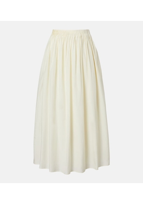 Loulou de Saison Naya gathered cotton and silk maxi skirt