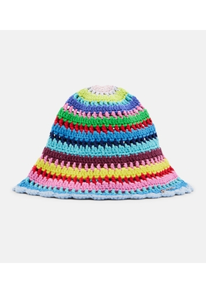 Ganni Crochet cotton bucket hat