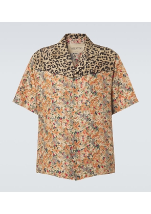 Valentino Printed silk bowling shirt