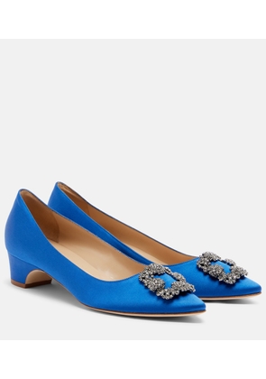 Manolo Blahnik Hangisi embellished satin pumps