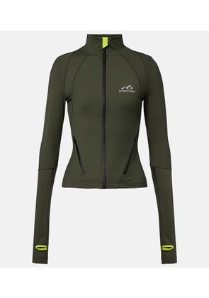 Balenciaga Logo zip-up top