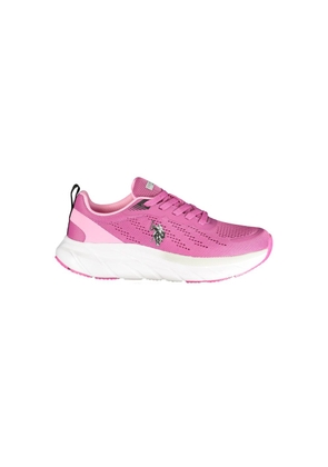 U.S. POLO ASSN. Pink Polyurethane Women Sneaker - EU35/US5