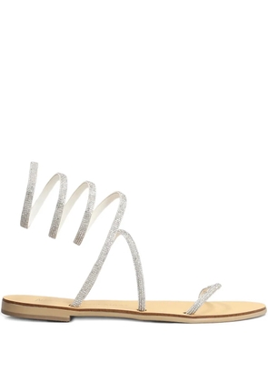 Nicolas Lainas crystal-embellished sandals - Silver