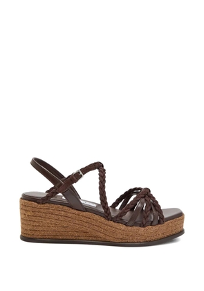 Jimmy Choo braided-strap platform sandals - Brown