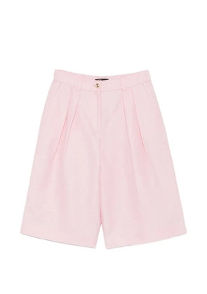 Maje pleated high-waisted shorts - Pink