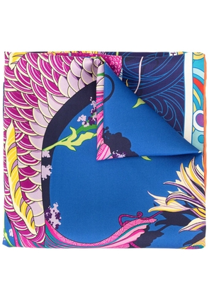 Shanghai Tang pacific print foulard - Blue