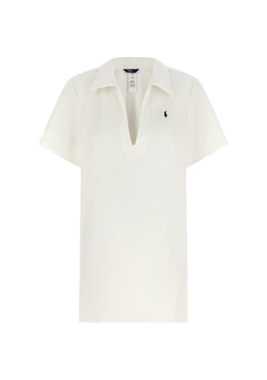 Polo Ralph Lauren logo-embroidered mini dress - White