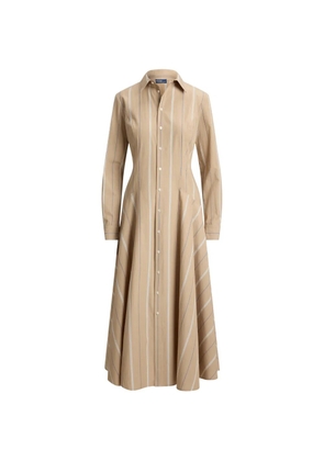 Polo Ralph Lauren striped panelled maxi shirt dress - Neutrals
