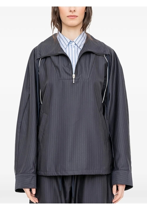 FAÇON JACMIN Calvin zip-neck long-sleeve shirt jacket - Grey