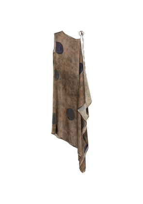 Uma Wang Avery asymmetric dress - Brown