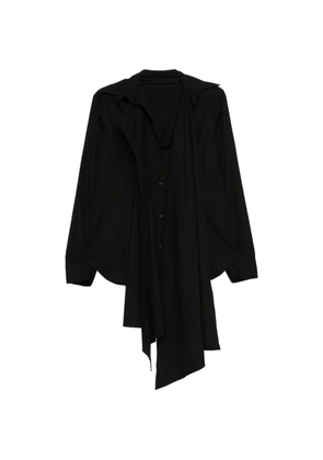Yohji Yamamoto ruffle-detailing shirt - Black