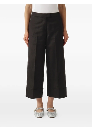 PT Torino pressed-crease turned-up-cuff trousers - Black