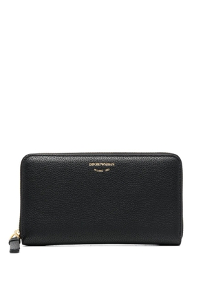 Emporio Armani MyEA Deer-print zipped wallet - Black