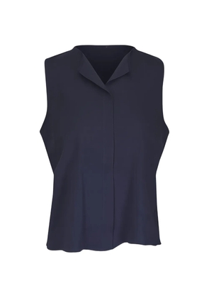Peter Cohen sleeveless notched-collar blouse - Blue