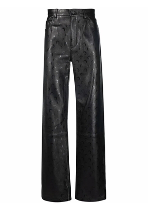 Marine Serre crescent-moon print trousers - Black