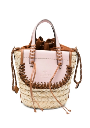CUBA LAB Habanera woven bucket bag - Neutrals