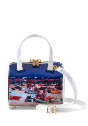 Tyler Ellis x Slim Aarons small Marilyn beach-print tote bag - White