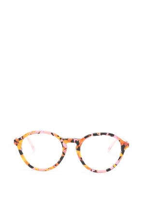 Benetton tortoiseshell-effect round-frame glasses - Pink