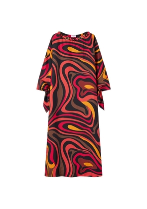 PUCCI Marmo-print embroidered kaftan - Black