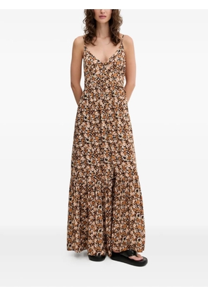 Rip Curl Sea Of Dreams floral-print tiered maxi dress - Brown