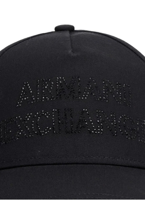 Armani Exchange crystal-embellished baseball cap - Black