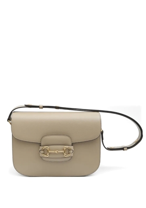Gucci medium Horsebit flap-top leather shoulder bag - Neutrals