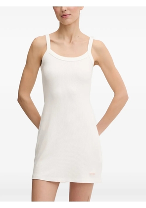 GUESS USA Stella ribbed-knit scoop-neck mini dress - White