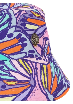 Kurt Geiger London butterfly-print Eagle bucket hat - Purple