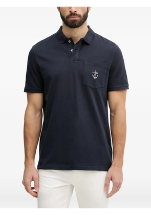 GUESS USA logo-embroidered chest-pocket polo shirt - Blue