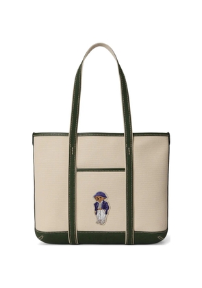 Polo Ralph Lauren embroidered patch shopper tote - Neutrals