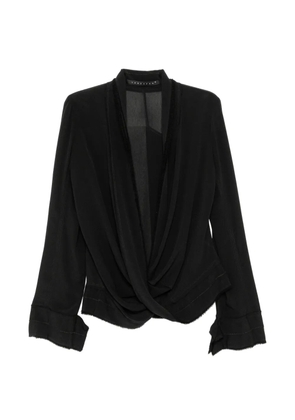 YEHUAFAN twisted blouse - Black