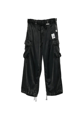 Maison MIHARA YASUHIRO satin cargo pants - Black