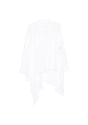 Yohji Yamamoto asymmetric wrap shirt - White